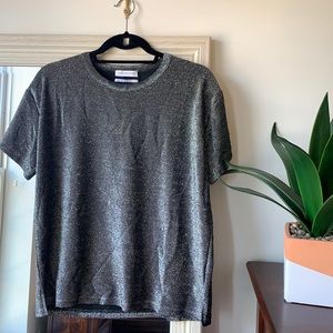 URBAN OUTFITTERS silver gray sparkly top (medium) ✨